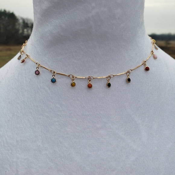 11. Small Sun Layering Necklace with Lobster Clasp - Picture 2 of 4